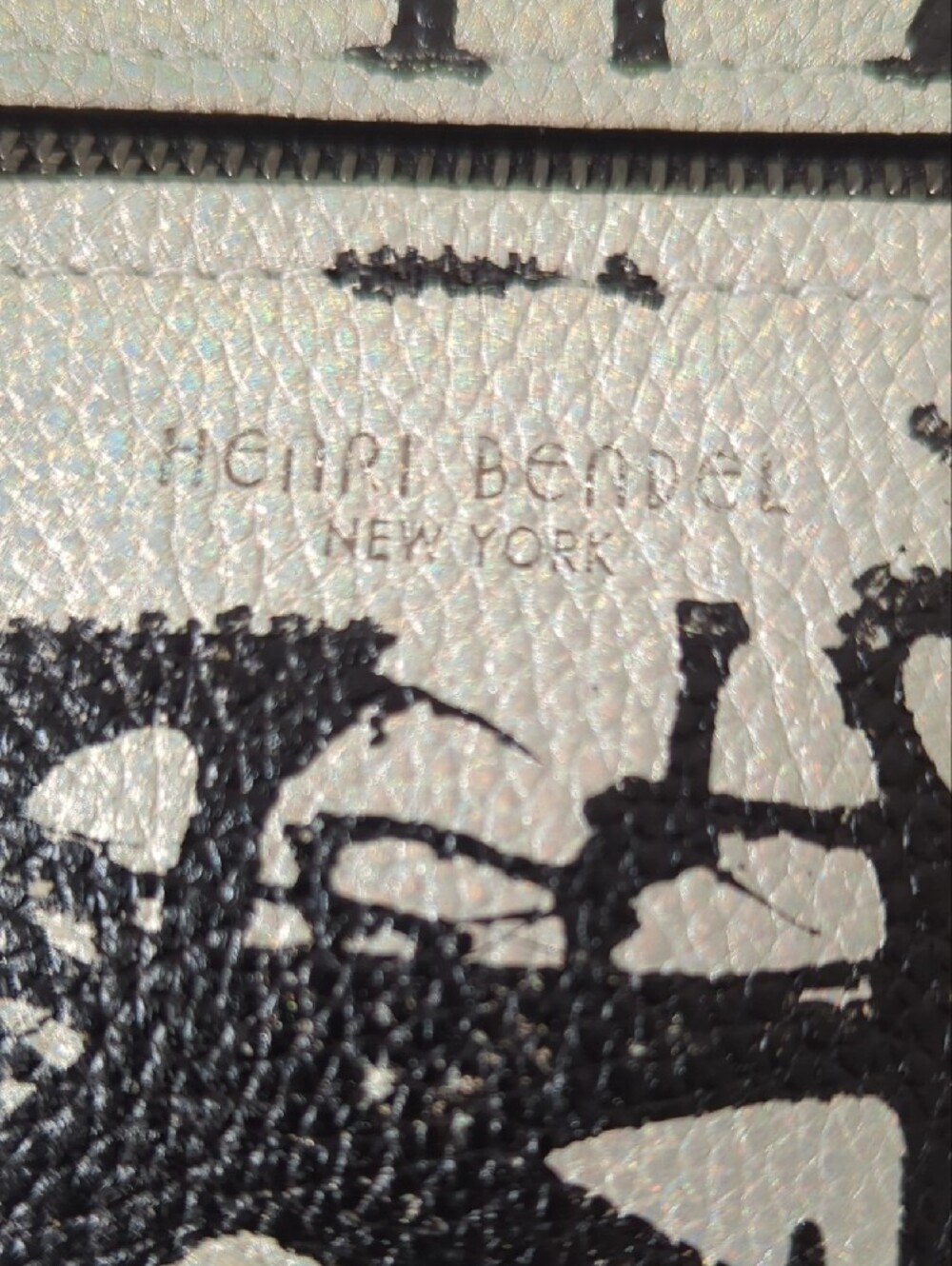 Henri Bendel "About Town" Splatter Print Mini Backpack With Storage Bag - Picture 3 of 15